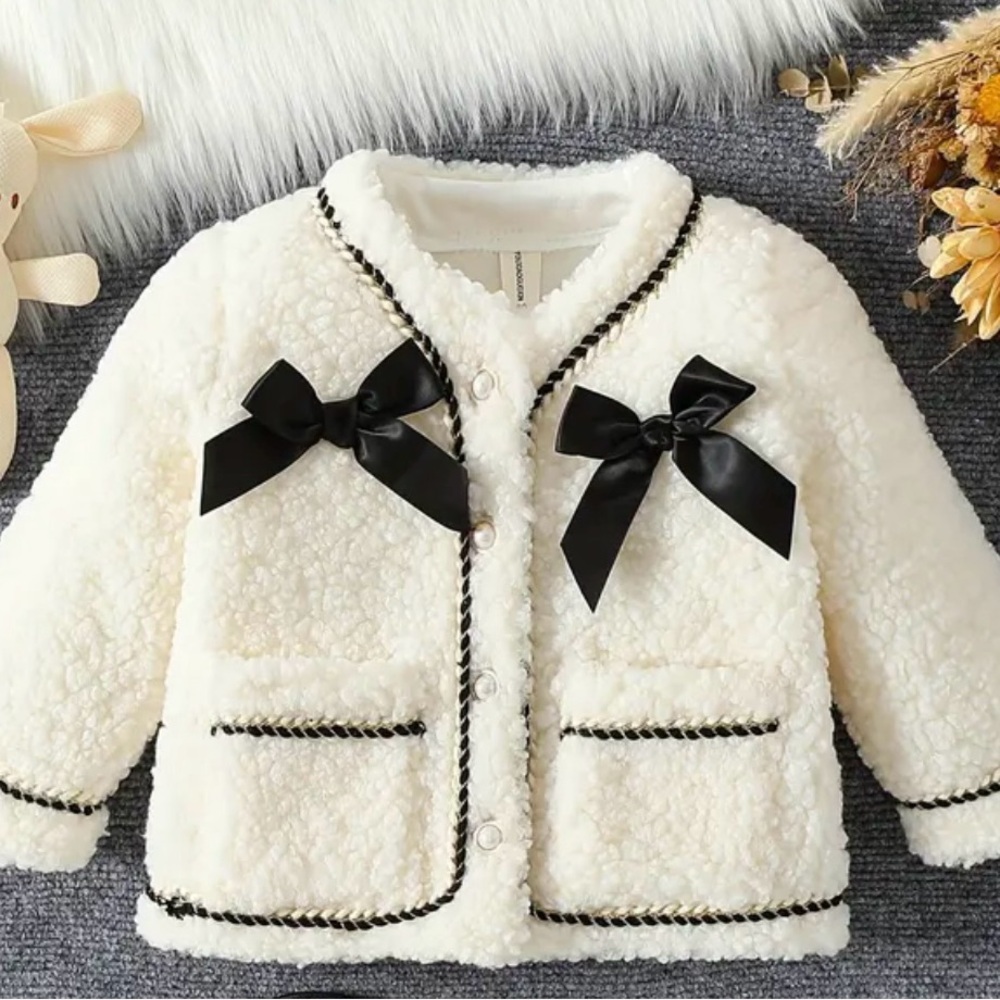 Girls Cozy Chic Button Coat